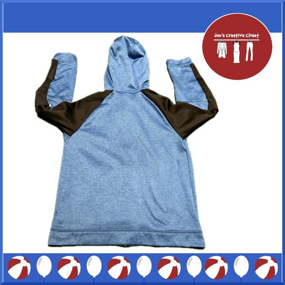 Boy's Russell Dri-Power 360 Blue and Black Zip-Up Hoodie - Picture 2 of 4